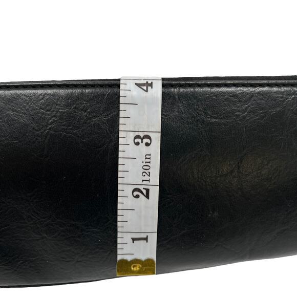 Tommy Hilfiger Tote Black Fabric Bag Allover Monogram Pockets Preppy Shopper - Picture 14 of 15